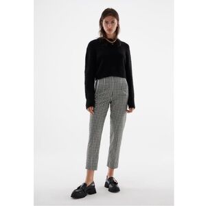 Zara Black and White Checkered Pants Small